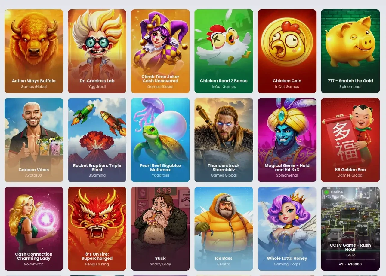 Revolution Casino Spielübersicht